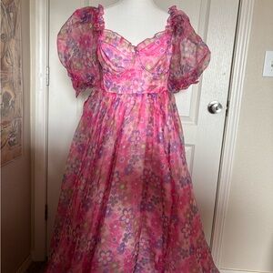 Dolls Kill Sugar Thrillz Barbie Maxi Dress